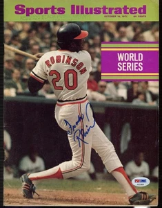 Frank Robinson Sports Illustrated 10-18-1971 SI Magazine Signed Auto P ID:473107 - Picture 1 of 3