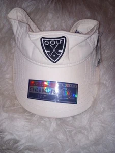 Golf Schirmmütze Vintage Steve & Barry's Cap weiß schwarz verstellbar Tennis Sport Herren - Bild 1 von 11