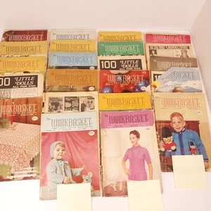 21 Vtg 1960s Workbasket Magazines 1967-69 Knit Crochet Sewing Patterns Recipes - Picture 1 of 8