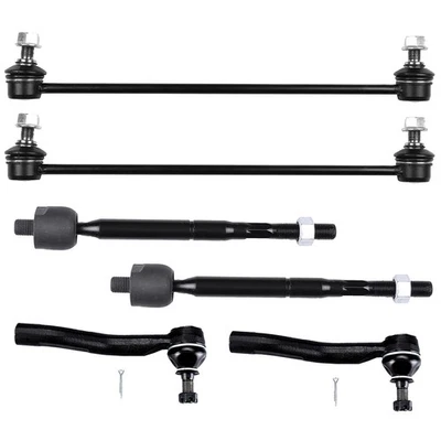 6x Front Steering Sway Bar Tie Rod End Suspension Kit For 2007-2012 Toyota Yaris Foto 1 de 4