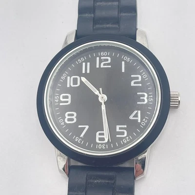 Xhilaration手表黑色硅胶表带不锈钢背面日本机芯男女通用 — 第 1/4 张图片