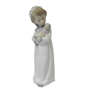 ARTÍCULO DE COLECCIONISTA VINTAGE RETIRADO RARO NAO Zafiro Lladro Niña Con Muñeca - Imagen 1 de 9