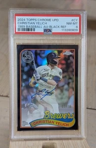 CHRISTIAN YELICH Auto /10 2024 Topps Chrome 1989 BLACK REFRACTOR Mil Brewers - Bild 1 von 2