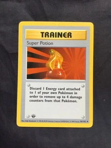 Pokemon Cards: Base Set 1st Edition Uncommon: Super Potion 90/102 - Foto 1 di 10