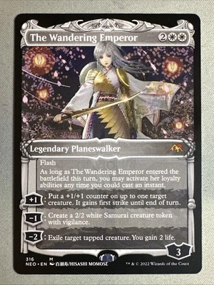 MTG / The Wandering Emperor / NEO / #316 / Regular (Showcase) / Mythic / NM - Image 1 of 2