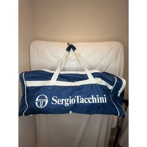 Sergio Tacchini mittelgroße Reisetasche marineblau weiß Reise Fitnessstudio Handgepäck - Bild 1 von 7