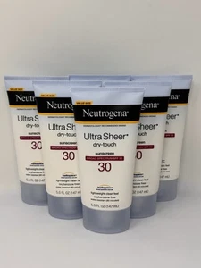 6 ~ Neutrogena Ultra Sheer Dry Touch SPF 30 Sunscreen Lotion ~ 5 FL OZ Each - Picture 1 of 1