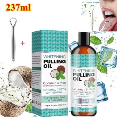 237ml Oil Pulling Mouthwash Natural Teeth Whitening for Teeth Gums, Fresh Breath - Image 1 of 4