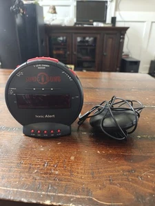 Sonic Bomb Alarm Clock With Bed Shaker No Power Cord - Picture 1 of 5