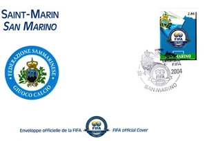SAN MARINO 2004 FIFA Centennial 1904-2004 FIRST DAY COVER SINGLE STAMP VERY NICE - Picture 1 of 6