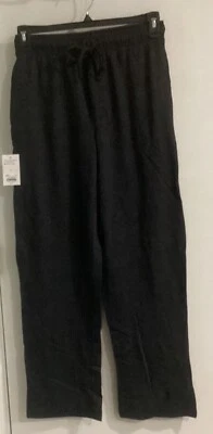 Croft & Barrow Straight Leg Lounge Pants Gray Pockets Open Fly Drawstring Size S - Image 1 of 4