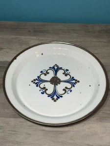 Vintage Dansk Chantilly 10" Dinner Plate Niels Refsgaard NR Denmark Blue Brown - Picture 1 of 3