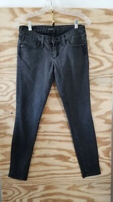 Pantalones de mezclilla para mujer Serfontaine Los Angeles The Enigma Peg Leg talla 26x27 negros Foto 1 de 4