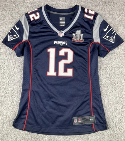 Nike NFL On Field New England Patriots Jersey #12 Brady Super Bowl 2017 Size SM Cover