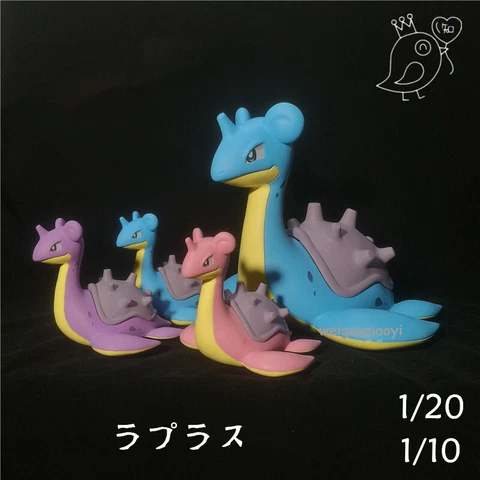 1/10(1/20) Scale Lapras Figure Statue Solid Resin GK Painted Cool Toys Cover