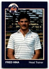 1988 Grand Slam Baseball Card Fred Hina a Columbia Mets #18