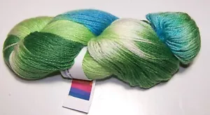 400 yard skein Seacoast Handpaints PANDA Fingering Sock Yarn Color FRESH GREENS - Picture 1 of 1