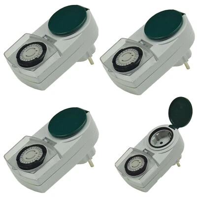 3er SET Zeitschaltuhr mechanisch Outdoor IP44 16A für Außen & Innen Timer Analog - Bild 1 von 4