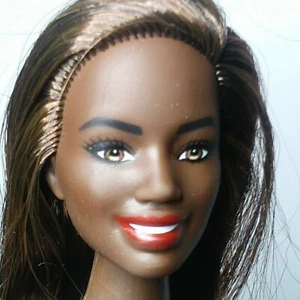 Barbie Mattel African American Curvy Brunette Brown Eyes Nude Doll - Picture 1 of 9