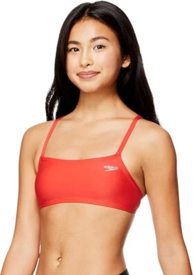 Traje de baño Speedo para mujer Top Bikini Resistencia Tirantes Espalda Demi talla L Foto 1 de 4