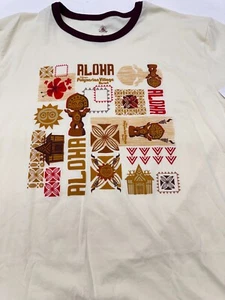 Disney World Polynesian Village Resort Aloha Tiki Ringer Shirt Aloha - Picture 1 of 2