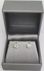 Natural Diamond Studs Round 14K White Gold 2.03 Carats Total Weight EGL G/H I1 - Picture 1 of 9