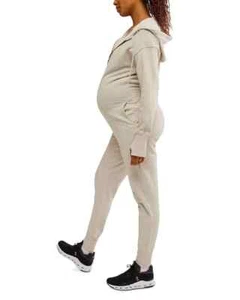 Free People Movement x HATCH Warm Up Maternity Jumpsuit Sz Small Gray Comfy Cozy - Picture 1 of 11