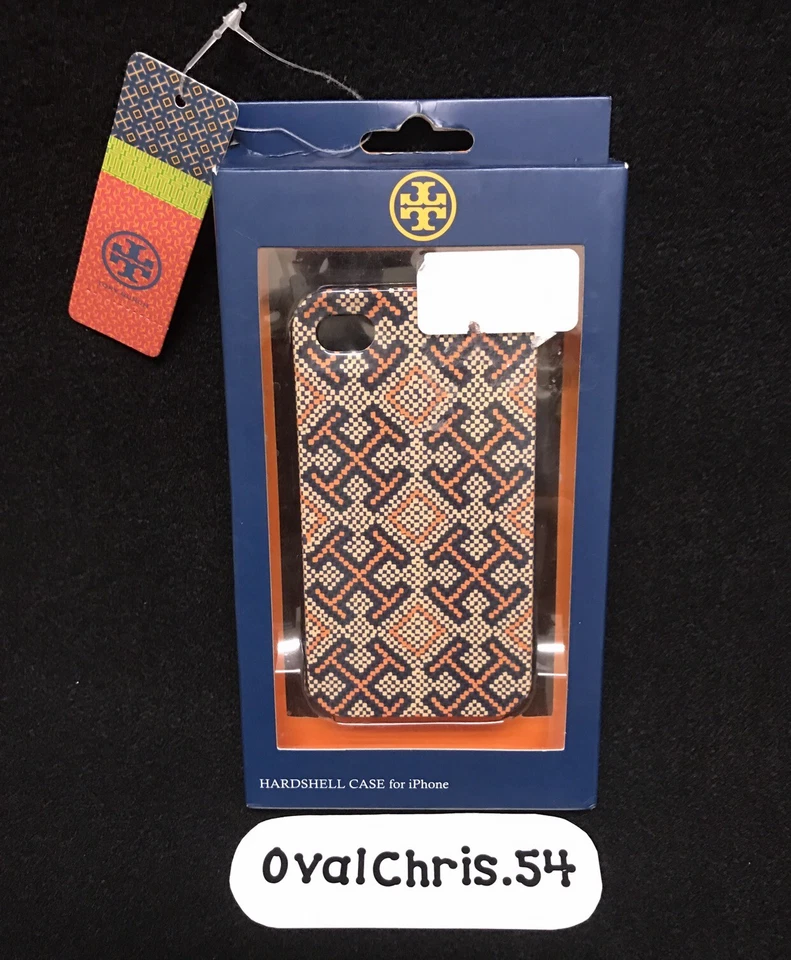 Auténtica Funda Rígida Tory Burch iPhone 4 y 4S Azul Marino 21129335 ¡Nueva! Foto 1 de 4