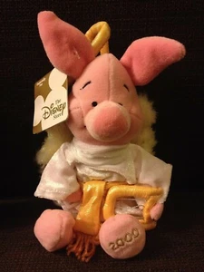PIGLET CHOIR ANGEL Disney Store Christmas Beanie Baby (Winnie the Pooh) 2000 - Picture 1 of 2