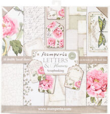 Stamperia Double-Sided Paper Pad 12"X12" Letters & Flowers, 10 Designs/1 Each