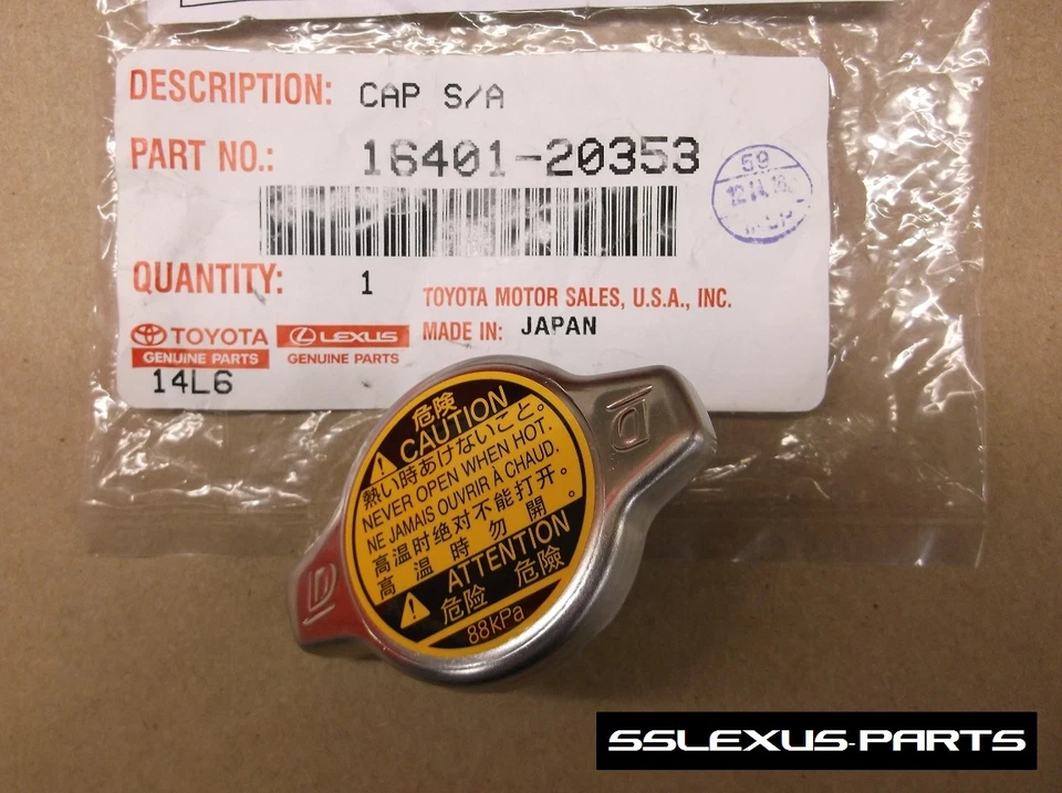 Toyota Corolla (1993-2016) OEM Genuine RADIATOR CAP 16401-20353 - Image 1 of 1