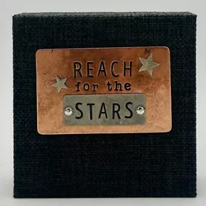 DEMDACO - She Inspires Inspirational Plaque “REACH FOR THE STARS” 4.5x4.5” - Picture 1 of 7