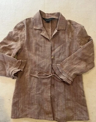 Blusa Laura Ashley Damas Talla 10 Blusa Top Abotonada Con Corbata Tejida LEER Foto 1 de 4