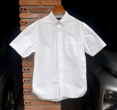 BEAMS Plus Japan White Short Sleeve Oxford Shirt Sz S - Image 1 of 4