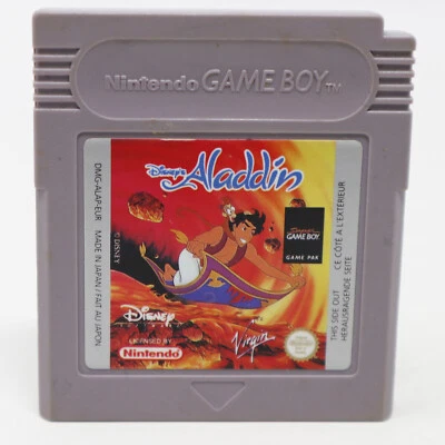 VINTAGE 1990s GAME BOY COMPACT VIDEO GAME SYSTEM DISNEY'S ALADDIN CARTRIDGE PAL - Image 1 of 4