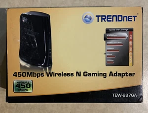 TRENDnet N450 TEW-687GA Wi-Fi Wireless Gaming Adapter Wifi Router New (Y1) - Picture 1 of 4