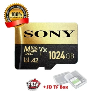 SONY Micro SD Card High Speed Memory Card 1TB 128GB 256GB MicroSD U3 A2 TFT Card - Picture 1 of 12