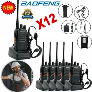 12PCS Baofeng BF-888S Walkie Talkie Long Range UHF PMR446 16CH Two Way Radio Set - Picture 1 of 11