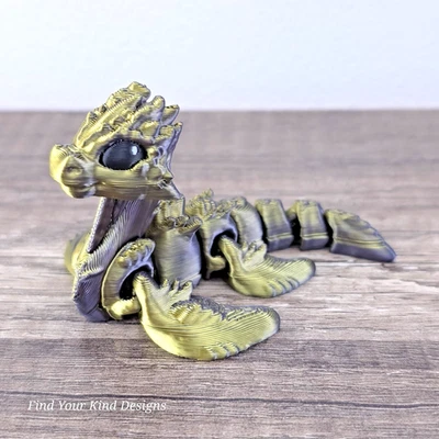 Loch Ness Monster 3D Articulated Flexi Fidget- Stocking Stuffer Gift- Desk Pet - Image 1 of 4