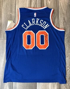 Jordan Clarkson Signed New York Knicks Jersey NY NBA Utah Jazz Cavaliers Proof - Picture 1 of 8