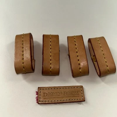 Laços de alça de couro Dooney e Bourke Vachetta (4) e logotipo adesivo - Imagem 1 de 4