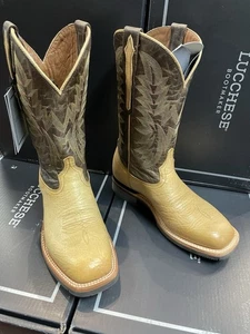 LUCCHESE MEN'S RUDY WESTERN BOOTS - SQUARE TOE Size 8 EE Last One - Picture 1 of 5