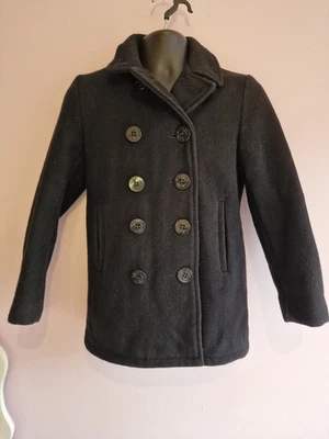 Vintage Schott N.Y.C. U.S. 740N Pea Coat - Black - Size 16 -Youth/ Men's Size S  - Image 1 of 4