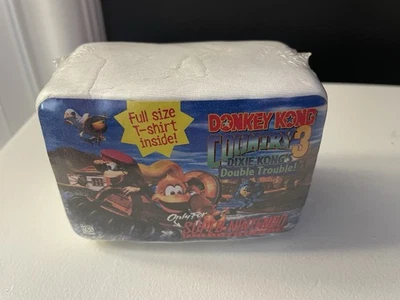 Camiseta promocional Donkey Kong Country 3 SNES 1996 Super Nintendo XL exhibición de empleados Foto 1 de 4