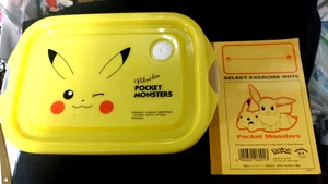 Pokemon Pikachu petit récipient de stockage alimentaire et bloc-notes Pikachu Evoli Japon neuf - Photo 1/4