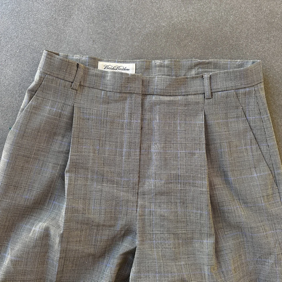 VTG Brooks Brothers Herringbone Plaid Wool Slacks Trousers Dress Pants Women's 6 - Image 1 of 4