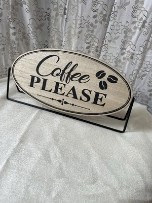 Знак двусторонний кофе пожалуйста одна сторона вино пожалуйста другие см. фото - Изображение 1 из 4