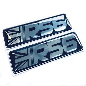 R56 Union Jack Car Chrome 3D Domed Gel Decal Badge Wing Emblem Fits Mini Cooper - Picture 1 of 2