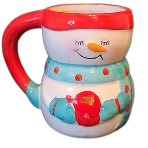 Taza muñeco de nieve Bay Island 2013 de colección 12 onzas café té cacao caliente cerámica Navidad - Imagen 1 de 10