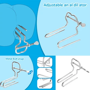 Stainless Steel Expanding Anal Vagina Dilator Speculum Sex Toy for Women Men Gay - Picture 1 of 8